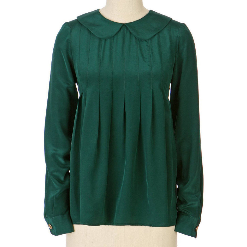 Anthropologie Mother's Jade BlouseSilk Top By Vanitas Of California